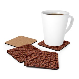 The Shining Inspired Carpet Print Corkwood Coaster Set