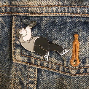 Noir Drinking Barney Gumble (The Simpson&#39;s) Soft Enamel Pin