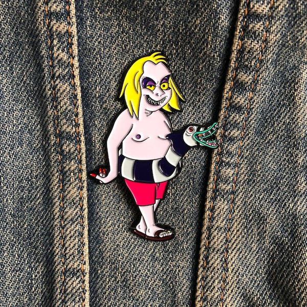 Beach Bum Beetlejuice Soft Enamel Pin