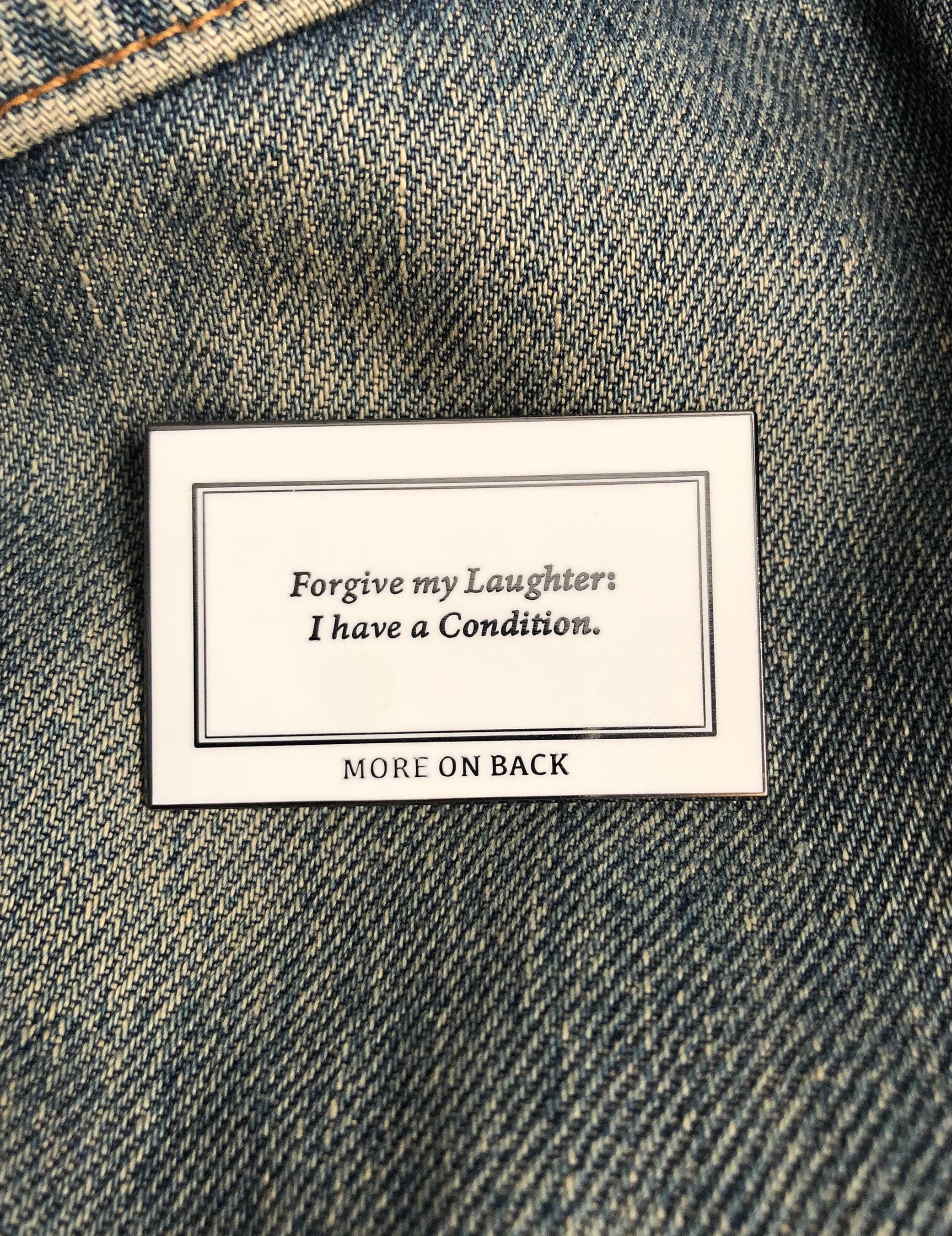 JOKER Inspired “forgive My Laughter” Business Card Pin - Etsy