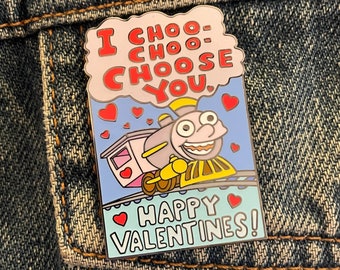 The Simpsons Inspired "I Choo Choo Choose You" Valentines Enamel Pin