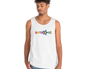 Satoshi x Bitcoin x Toys R Us Parody Crypto Currency Unisex Heavy Cotton Tank Top