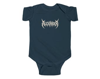 Alexander Metal Logo Infant Fine Jersey Bodysuit