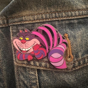 Alice in Wonderland's Cheshire Cat "I'm not all there myself" Pin (Hard Enamel)