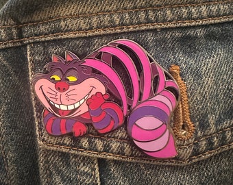 Alice in Wonderland's Cheshire Cat "I'm not all there myself" Pin (Hard Enamel)