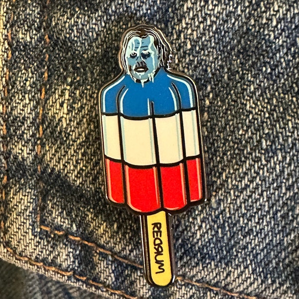 The Shining Inspired Jack Torrance REDRUM, White and Blue Ice Pop Version 2.0 Enamel pin with FREE Sticker!