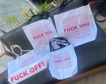TYFY Tote Bag: Funny Sarcastic Graphic Print