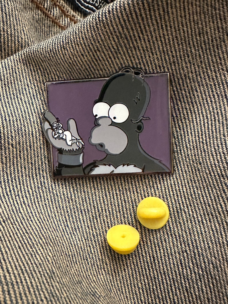 The Simpsons Treehouse of Horror Inspired Homer Kong Enamel Pin image 4