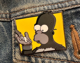 The Simpsons Treehouse of Horror Inspired Homer Kong Enamel Pin