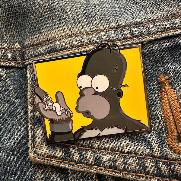 The Simpsons Treehouse of Horror Inspired Homer Kong Enamel Pin