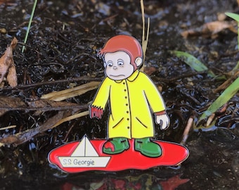 IT Themed Curious Georgie Soft Enamel Pin