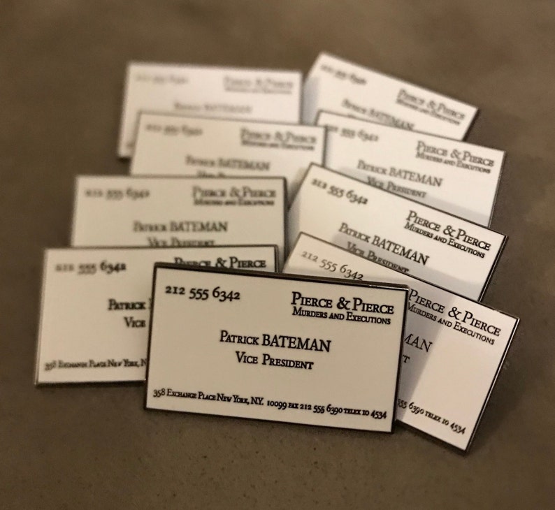 Patrick Bateman Business Card Hard Enamel Pin Murders | Etsy