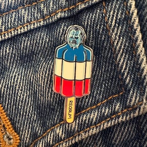 The Shining Inspired Jack Torrance REDRUM, White and Blue Ice Pop Version 2.0 Enamel pin with FREE Sticker!