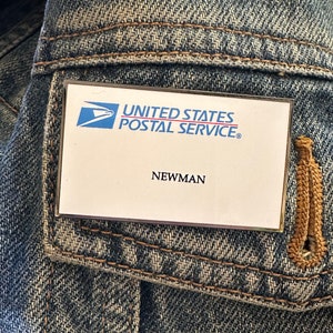 Seinfeld geïnspireerd Hallo Newman postkantoor visitekaartje emaille pin