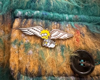 Simpsons-inspirerad Lisa Simpson Christmas Manger Angel hård emaljpin