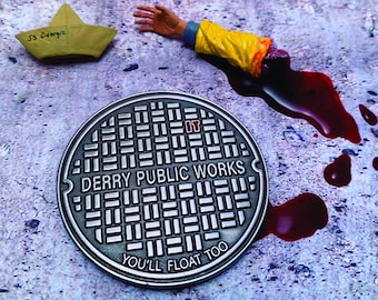 Stephen King's IT Inspired - Derry Public Works Enamel Pin