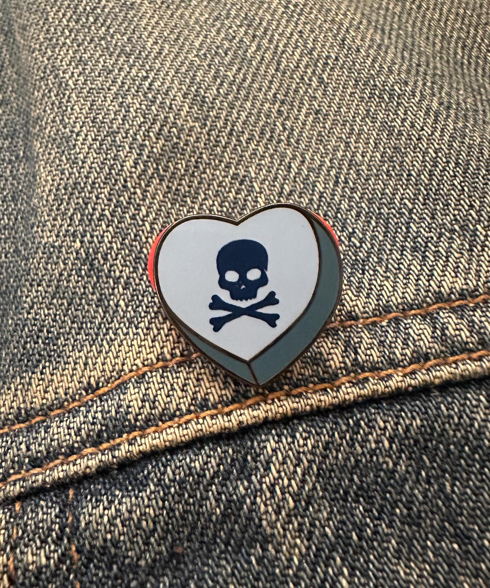 Valentine's Day X Valloween Skull & Cross Bones Sweatheart's Heart