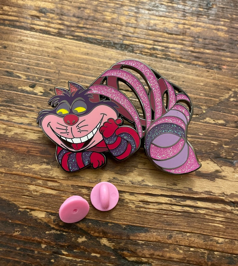 Alice in Wonderland's Cheshire Cat I'm not all there myself Pin Hard Enamel/ Glitter Variant image 10