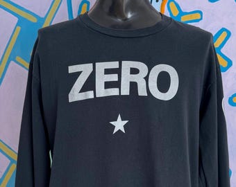 90s The Smashing Pumpkins Zero Long Sleeve Tee. Made in USA. Single Stitch - Size L/XL 22.75" x 29"