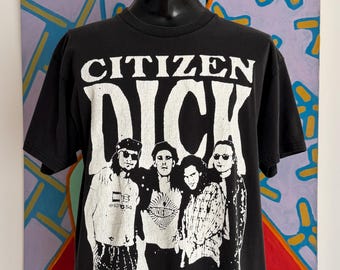 Vintage 90s Citizen Dick Singles Movie Band T-Shirt. Made in USA - Size L/XL Long 22.5 x 30.5