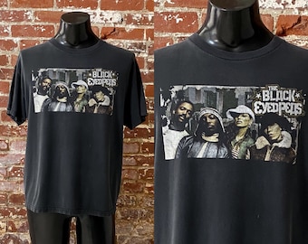 2005 The Black Eyed Peas Monkey Business Tour T-Shirt. Vintage 00s Black Eyed Peas Graphic Tour Tee - Large 22" x 27"