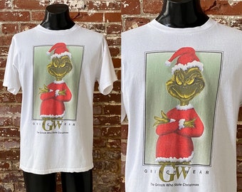 【06017】 GRINCH 90s VINTAGE T-shirt 90s the Grinch Graphic T-shirt. Vintage 1990s Dr. Seuss How