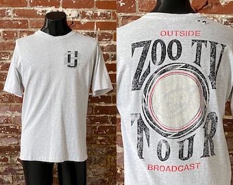 Vintage 90s U2 Zoo Tv Tour Promo Album Concert T Shirt XL Size - Etsy