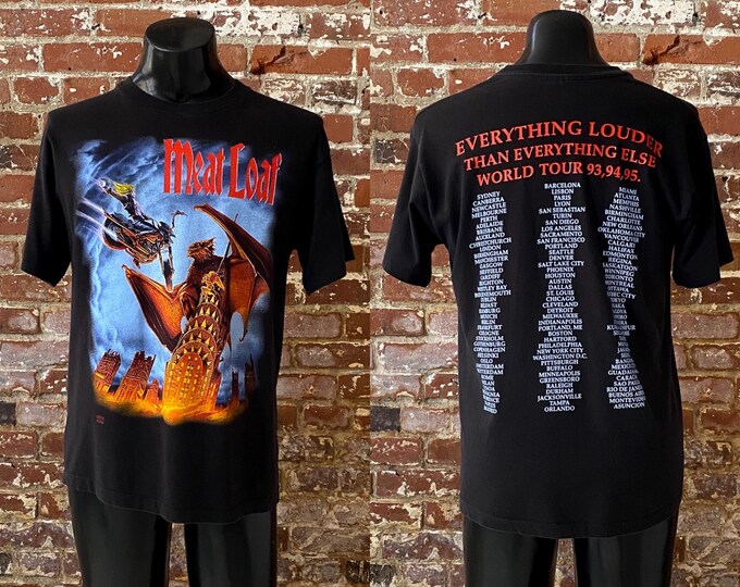 90s Meat Loaf Everything Louder Than Everything Else World Tour Tshirt