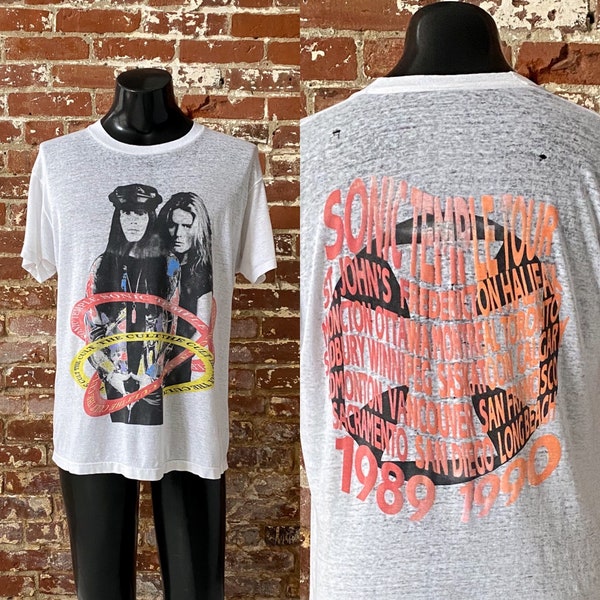 1989 1990 The Cult Sonic Temple Tour T-Shirt. Rare EXTREMELY Paper Thin  Vintage 80s The Cult Tee. Single Stitch 50/50 - Large 21.5" x 28.5"