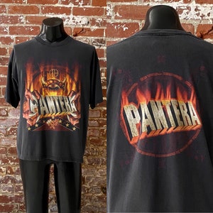 Rare!! Vintage PANTERA Alloverprint American Heavy Metal