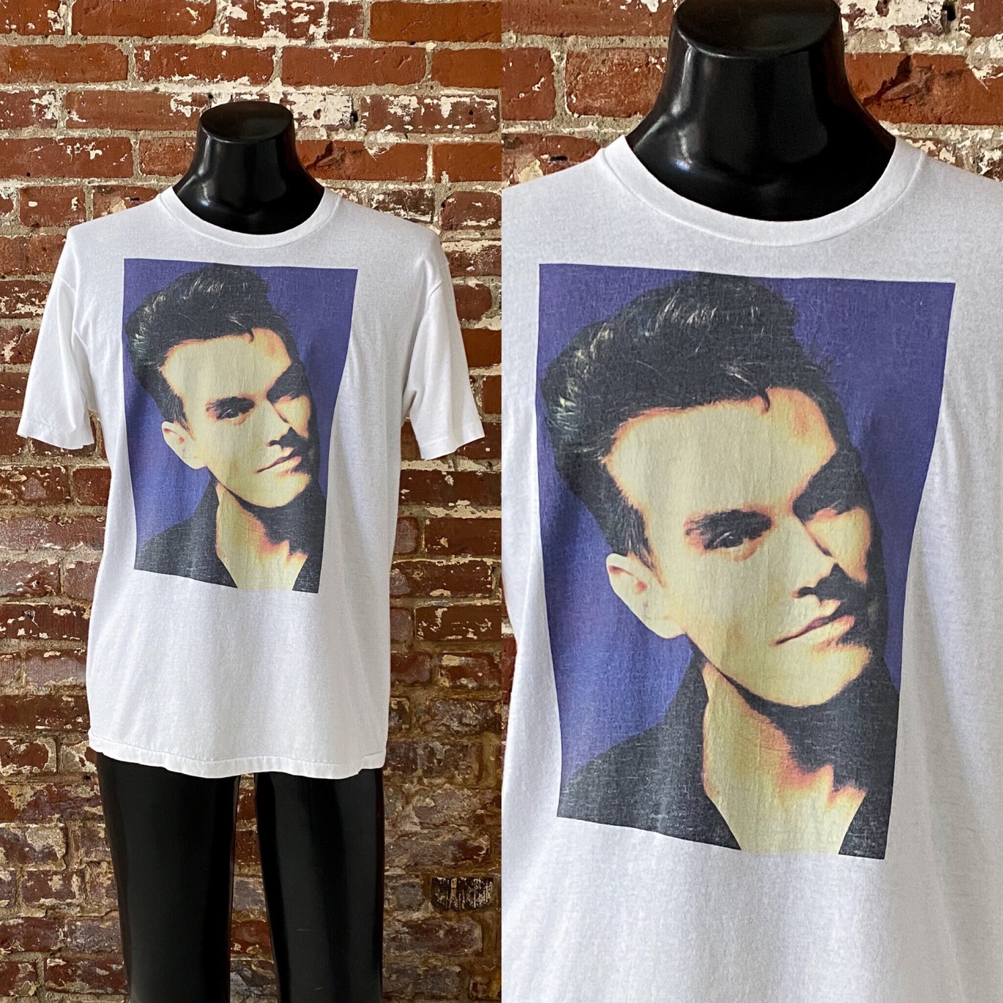 90s Morrissey T-shirt. Vintage Early 1990s Morrissey Big Face