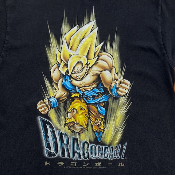 T-shirt Vintage Dragon Ball Z Super Sayan, Années 90, Taille M, Coton, Made In France