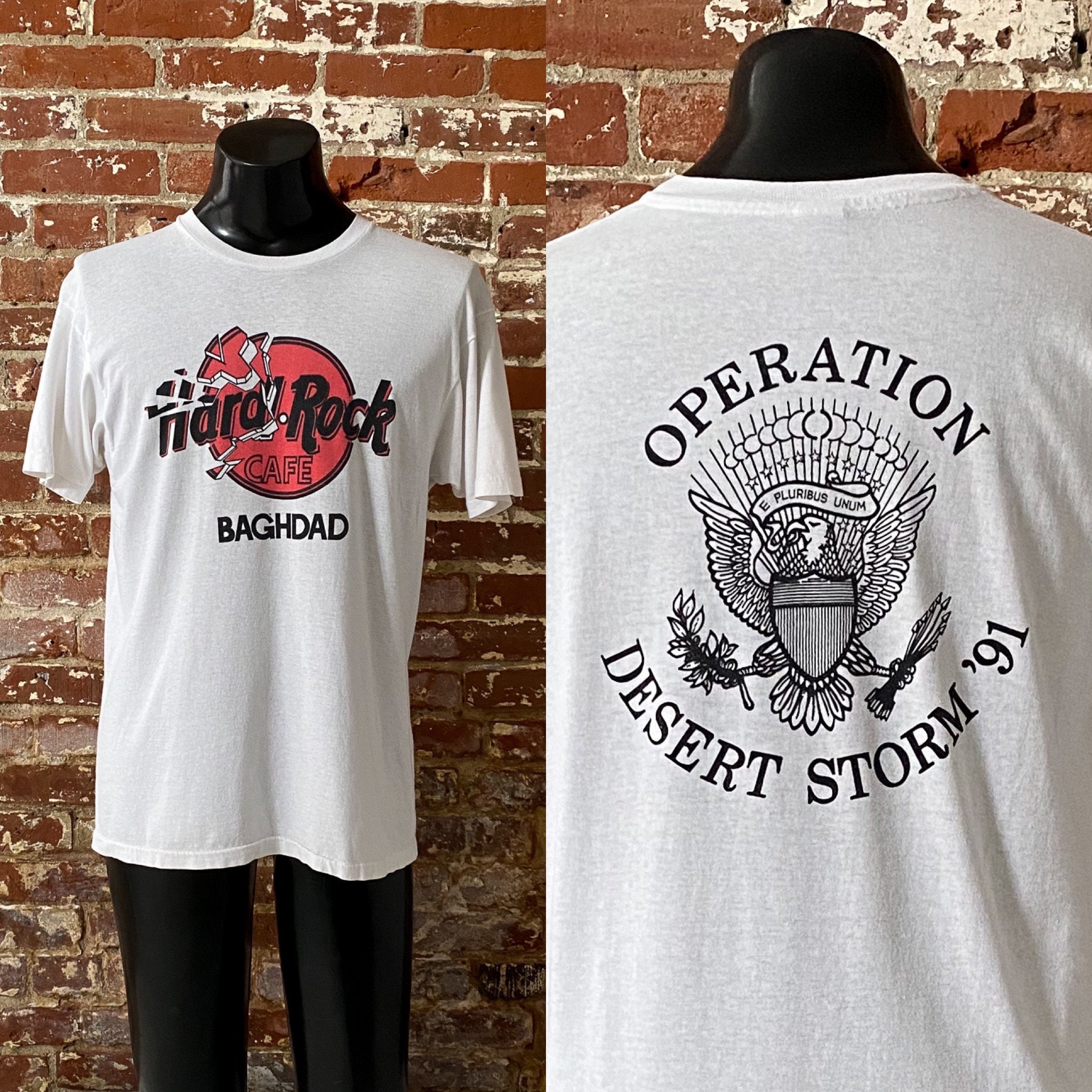 90s Hard Rock Cafe Baghdad T-shirt. Vintage 1991 Operation Desert