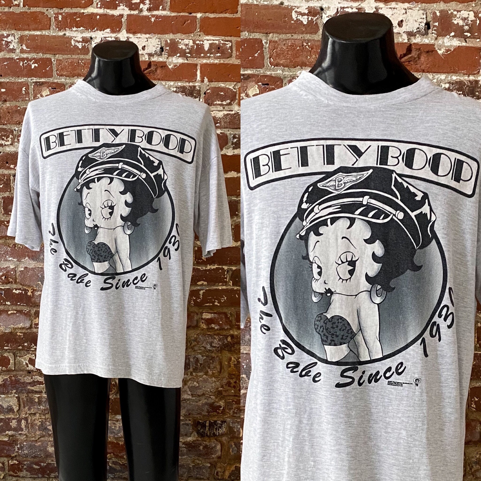 90s Betty Boop “the Babe Since 1939” Heather Grey T-shirt. Vintage