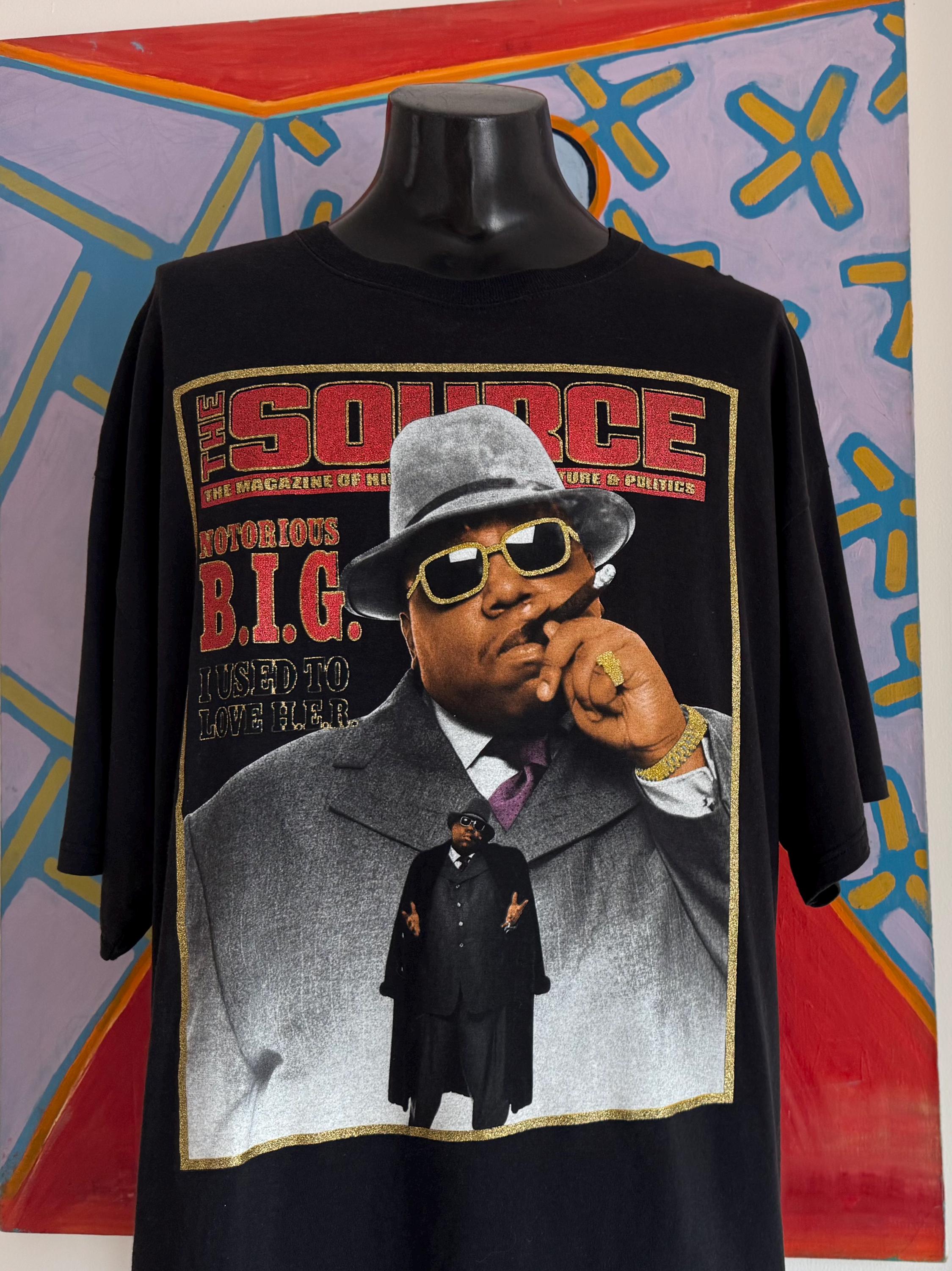 00s Notorious B.I.G. the Source Rap Tee - Size 3XL Long 27