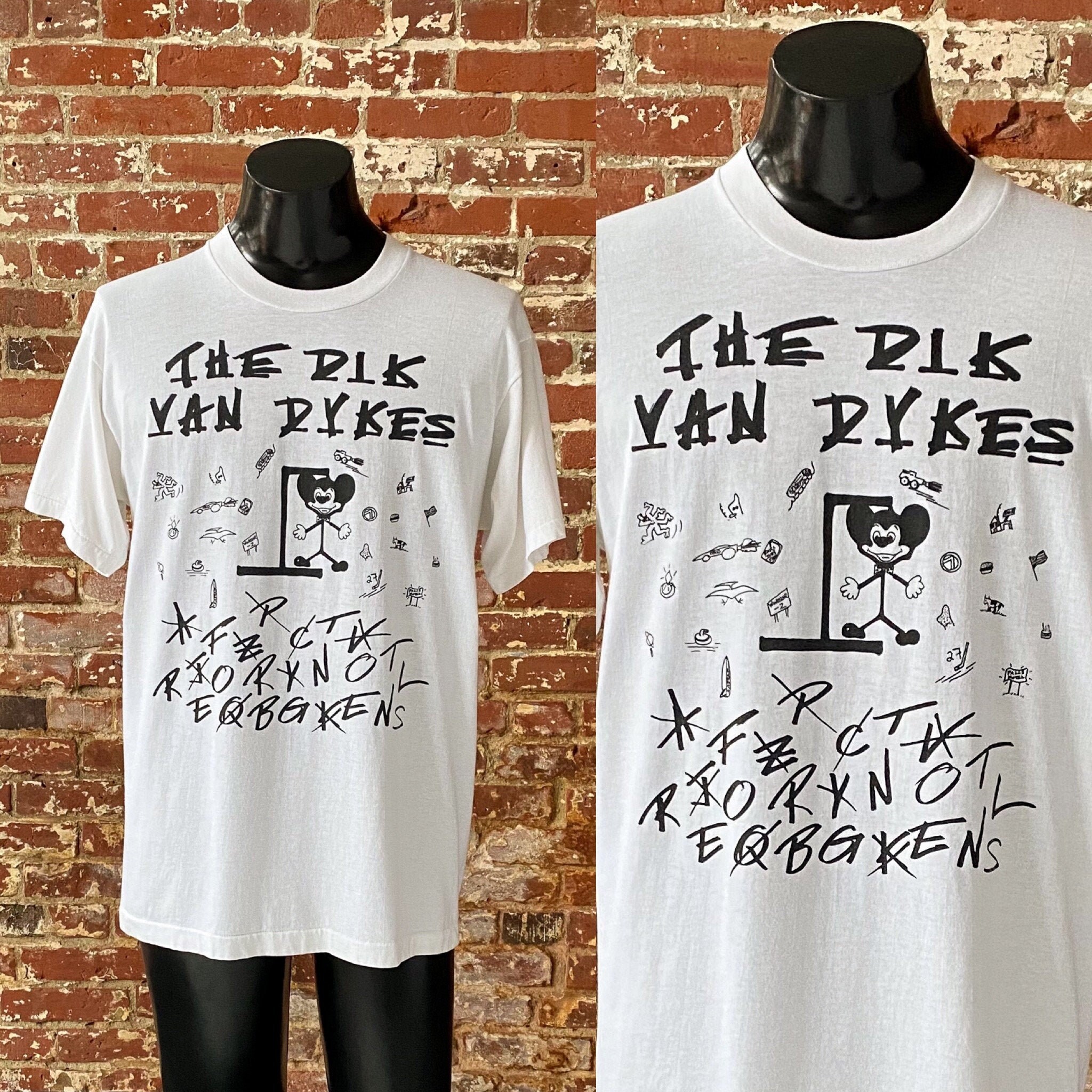 80s the Dik Van Dykes Promo Tshirt. 80s the Dik Van Dykes Etsy UK