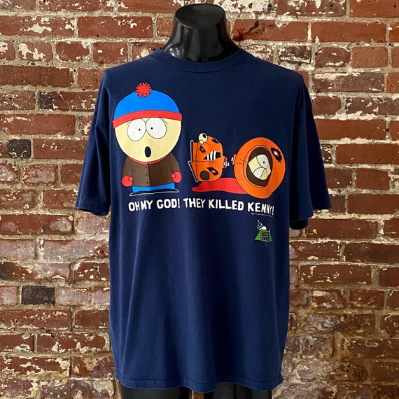90s South Park Oh My God! They Killed Kenny! T-shirt. Vintage 1997