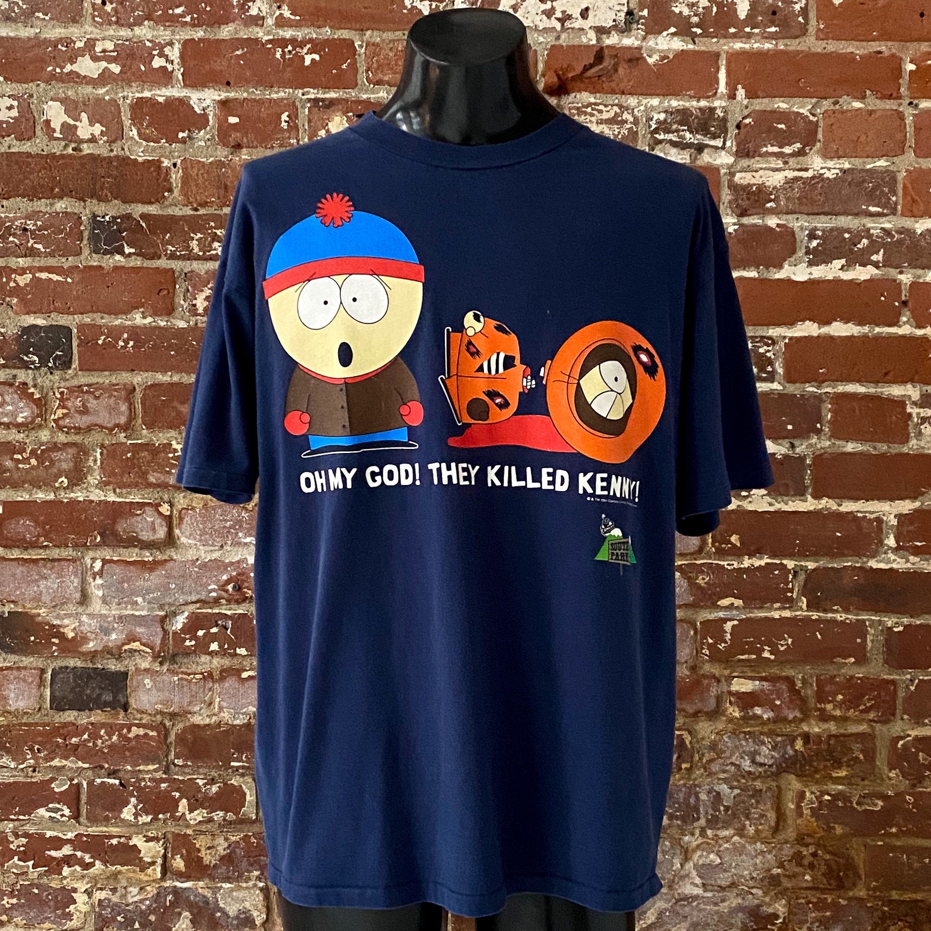 90s South Park Oh My God! They Killed Kenny! T-shirt. Vintage 1997
