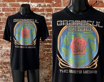 1996 Grateful Dead The Arista Years Album Promo T-Shirt. Vintage 90s Grateful Dead Liquid Blue Tee Made in USA - Large 22" x 28"