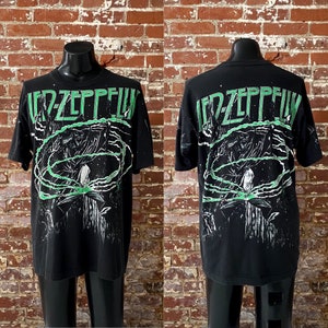 90s Led Zeppelin Wizard All Over Print T-shirt. Vintage 1990s Led
