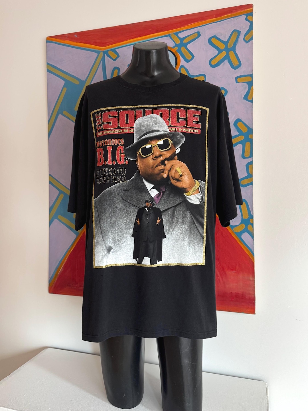 00s Notorious B.I.G. the Source Rap Tee - Size 3XL Long 27