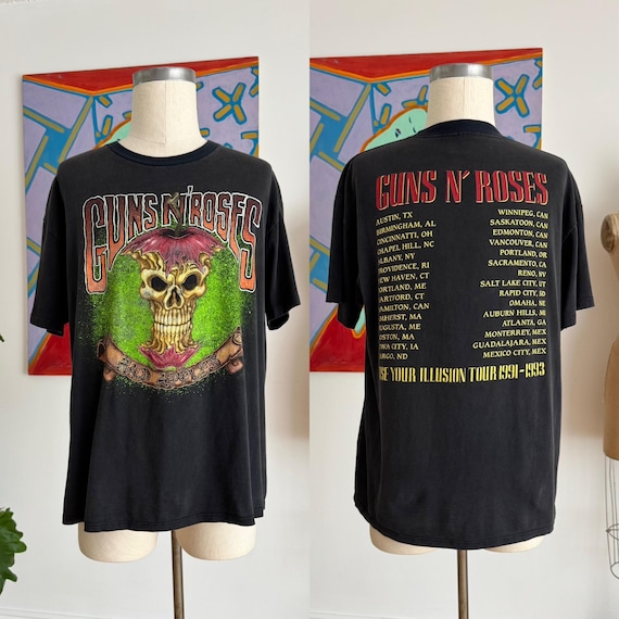 90s Guns N' Roses Use Your Illusion Tour T-shirt. Vintage 1992