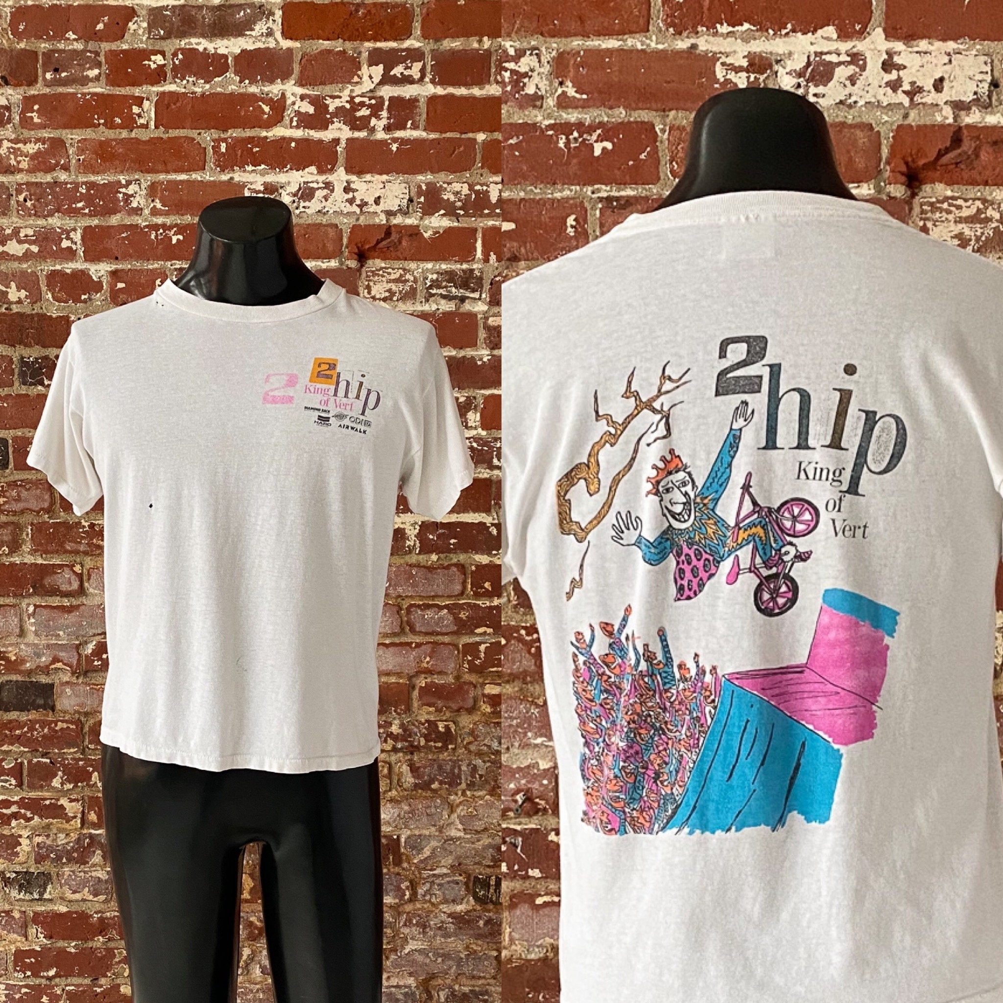 80s 2 Hip King of Vert BMX T-shirt. Vintage 1980s 2-hip King 80s 2 Hip King of Vert BMX T-shirt. Vintage 1980s 2-hip King
