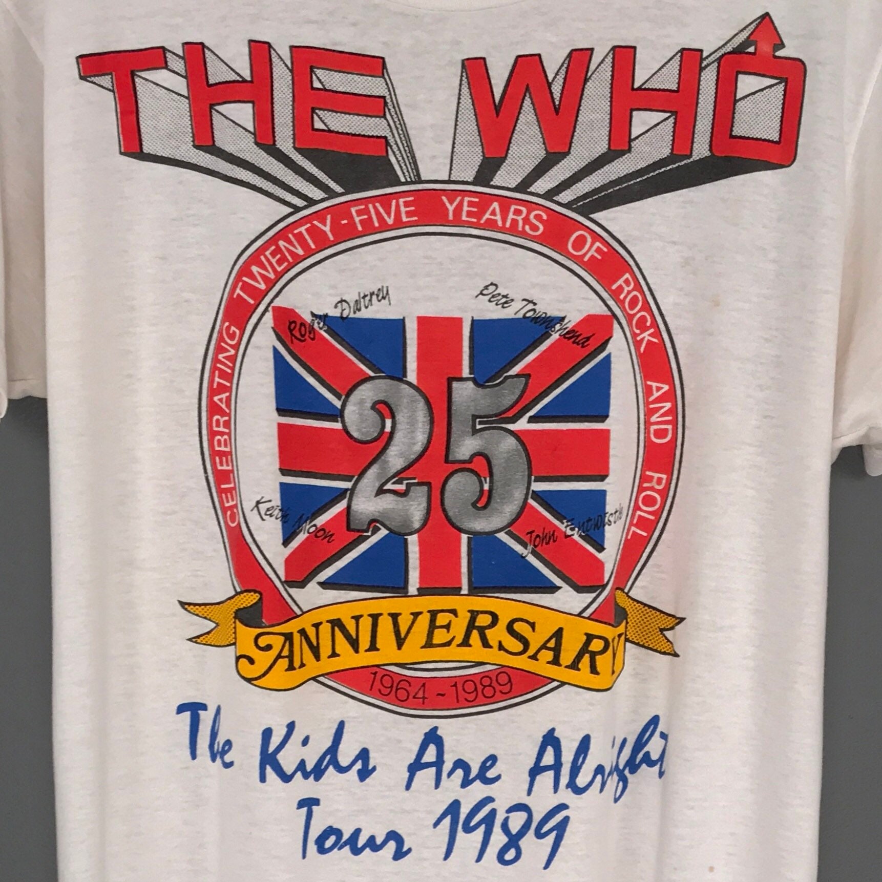80s the Who 25th Anniversary Tour T-shirt. Worn Paper Thin