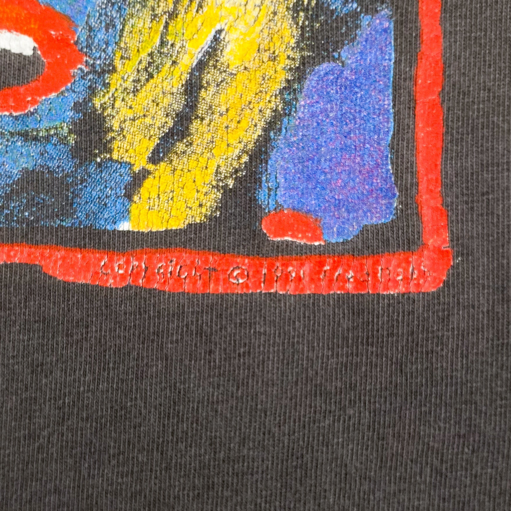 90s Fred Babb アートTee 90s Fred Babb Art Can't Hurt You T-shirt. Vintage 1991 Faded