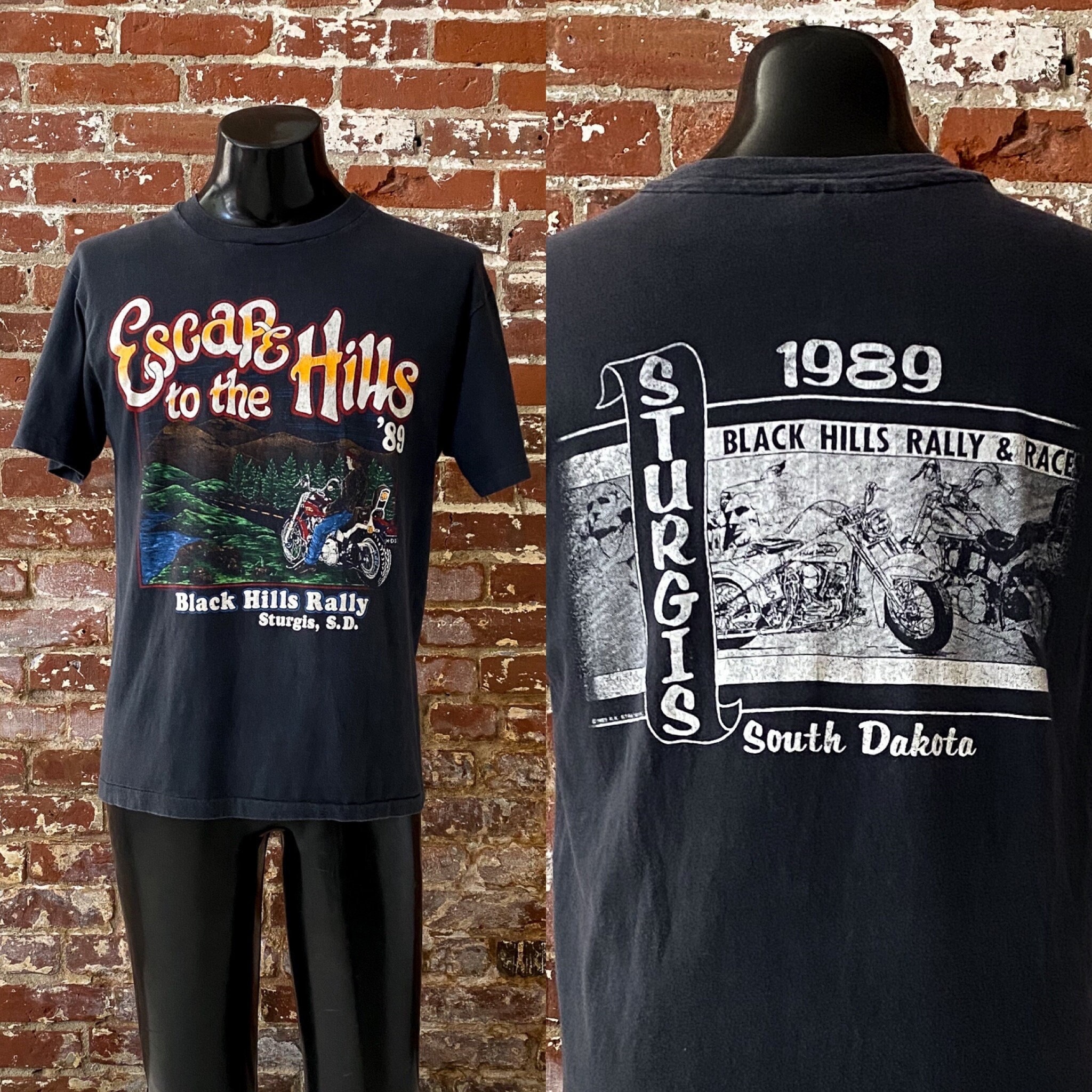 希少】1989年製 Sturgis バイカーラリー ヴィンテージ ロンT S 希少