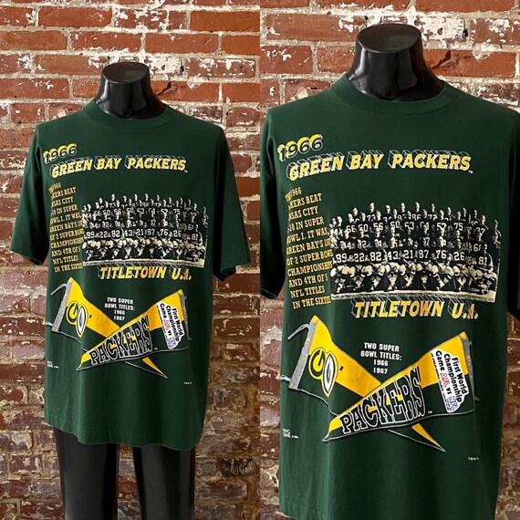 90s Green Bay Packers 1966 NFL World Champions Vintage