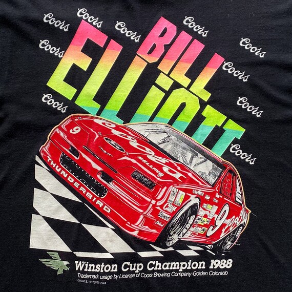 80s Bill Elliott Winston Cup Champion Coors T-Shi… - image 9