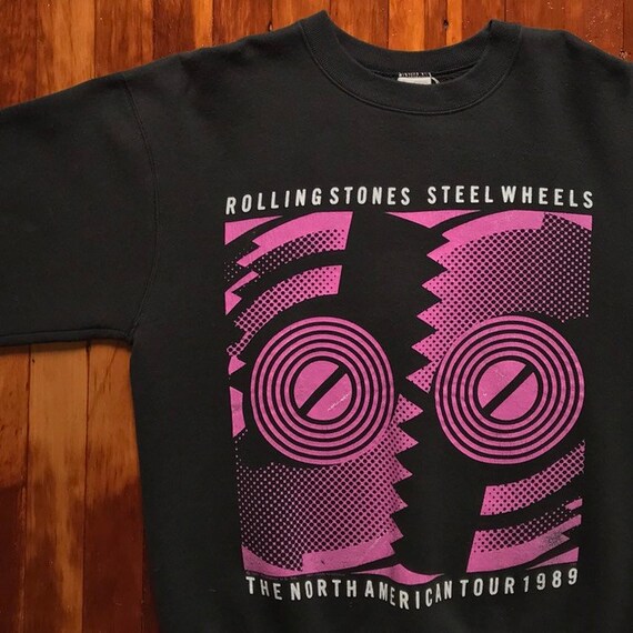 80s Rolling Stones Steel Wheels Promo Sweatshirt.