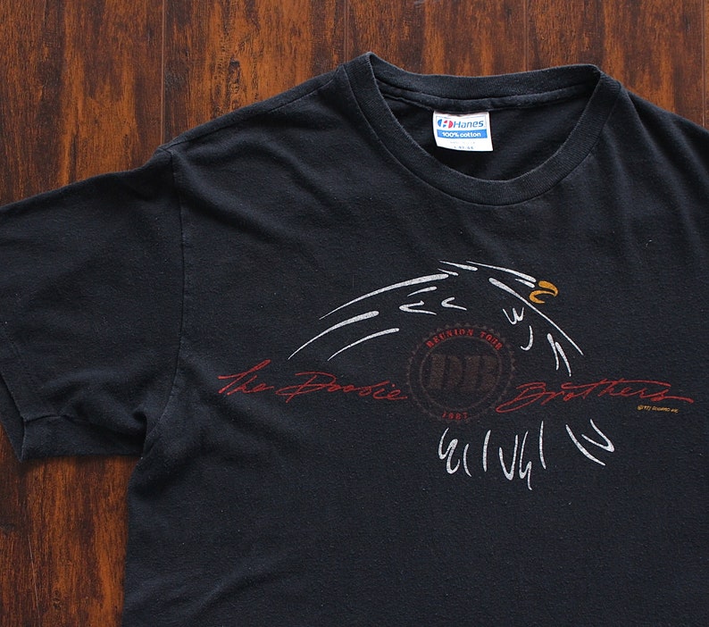 Vintage Single Stitch 1987 The Doobie Brothers Promo Rock Tee. 80s Doobie Brothers Promo T-Shirt